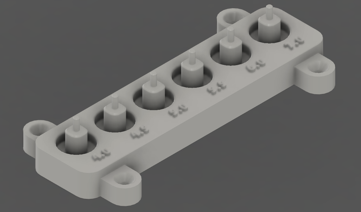 1/4" Metric Socket Wall Mount Organizer by Puxi Download free STL