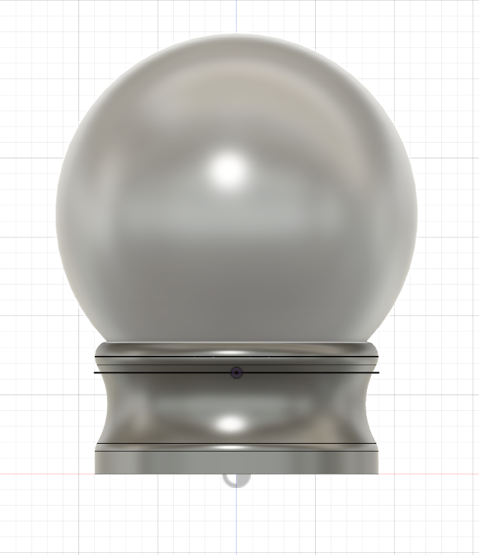 Elegant Modern Lamp Shade Finial - Replacement Part (Parametric Base) 3D model