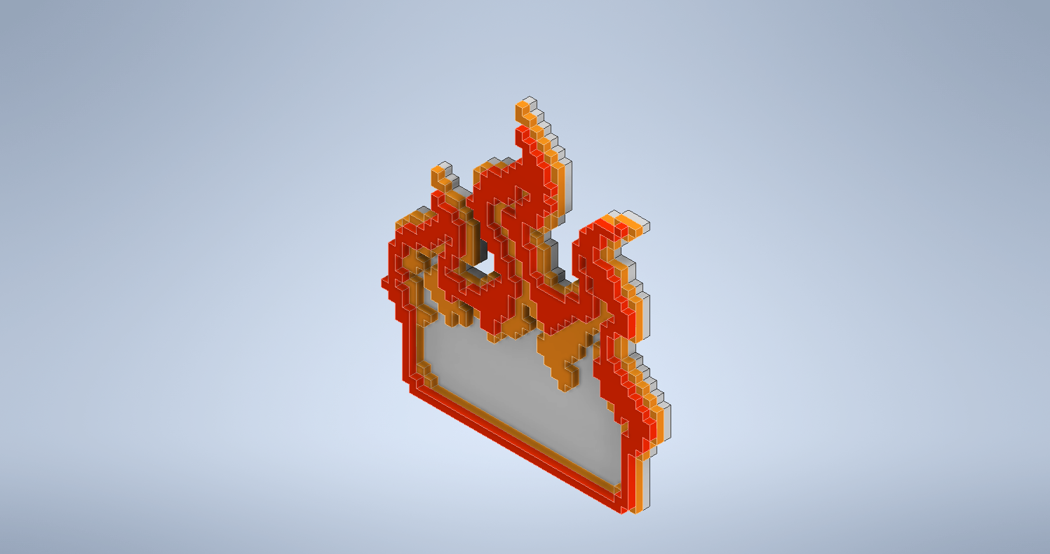 Pixelated Flame Tag — miniatura 3