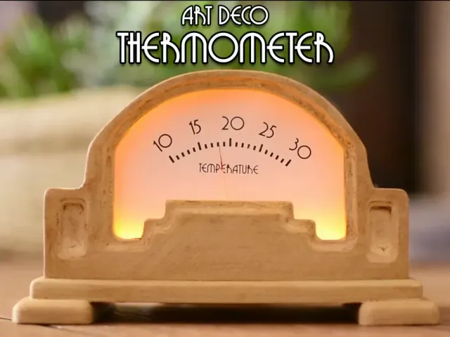 Retro Arduino Thermometer with Art Deco style