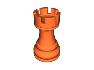 Chess Piece - Rook, 3D CAD Model Library