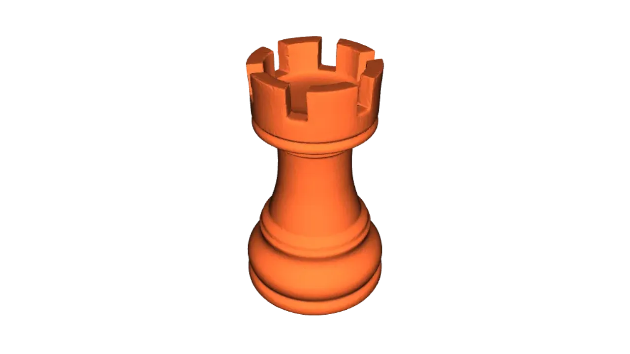 Papercraft Rook Chess Piece Template Geometric Low Poly Rook 