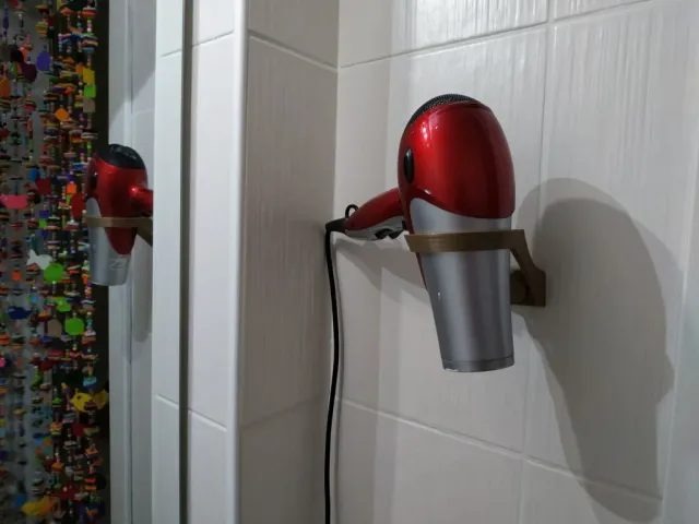 Hair Dryer Hanger for mounting vertical