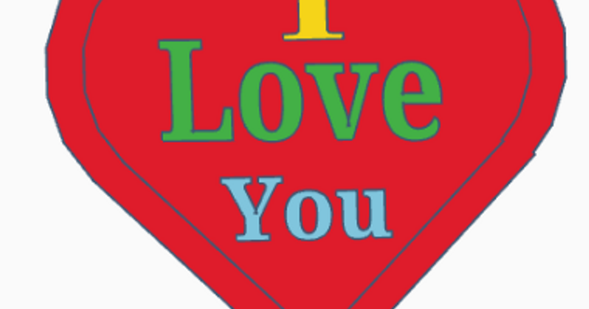 I Love you in a Heart by Steve Riley Retired | Download free STL model ...
