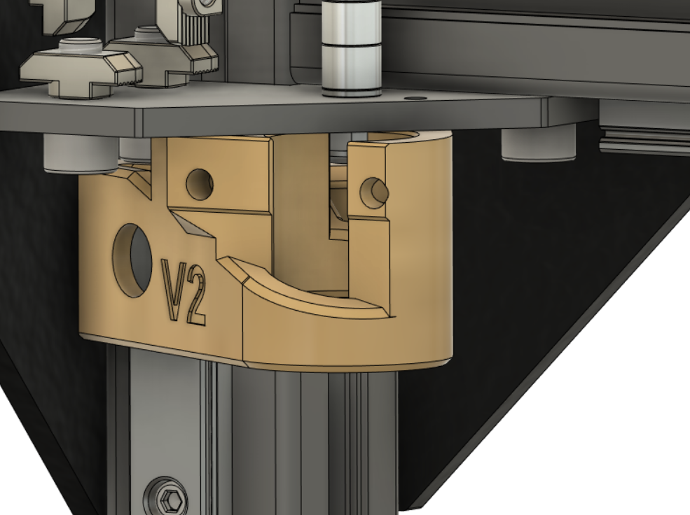Klicky/unklicky dock for VCORE-3 integrated into MFBS's Gold Series Leadscrew guides
