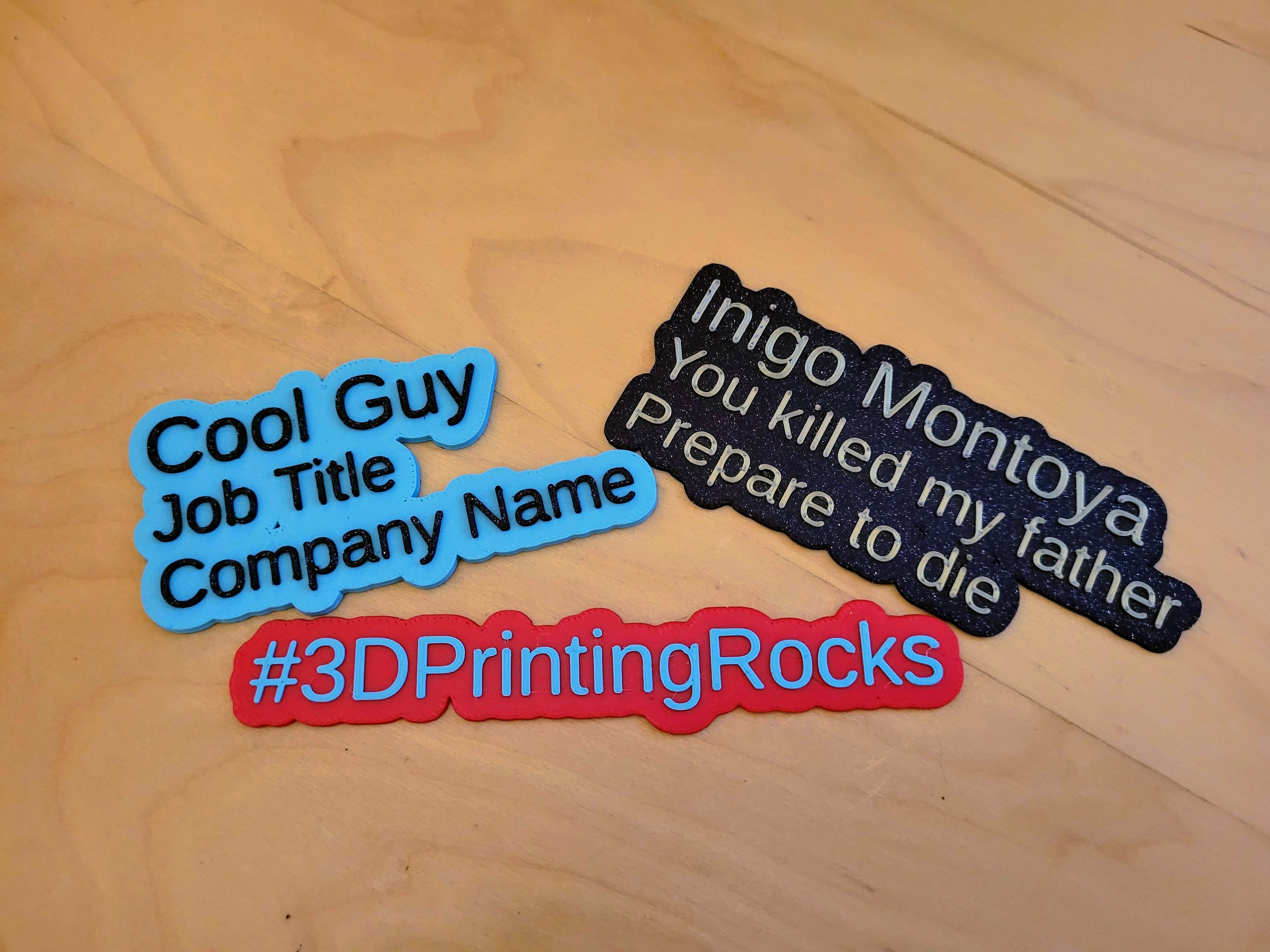 Name Tags - Easy Custom OpenSCAD