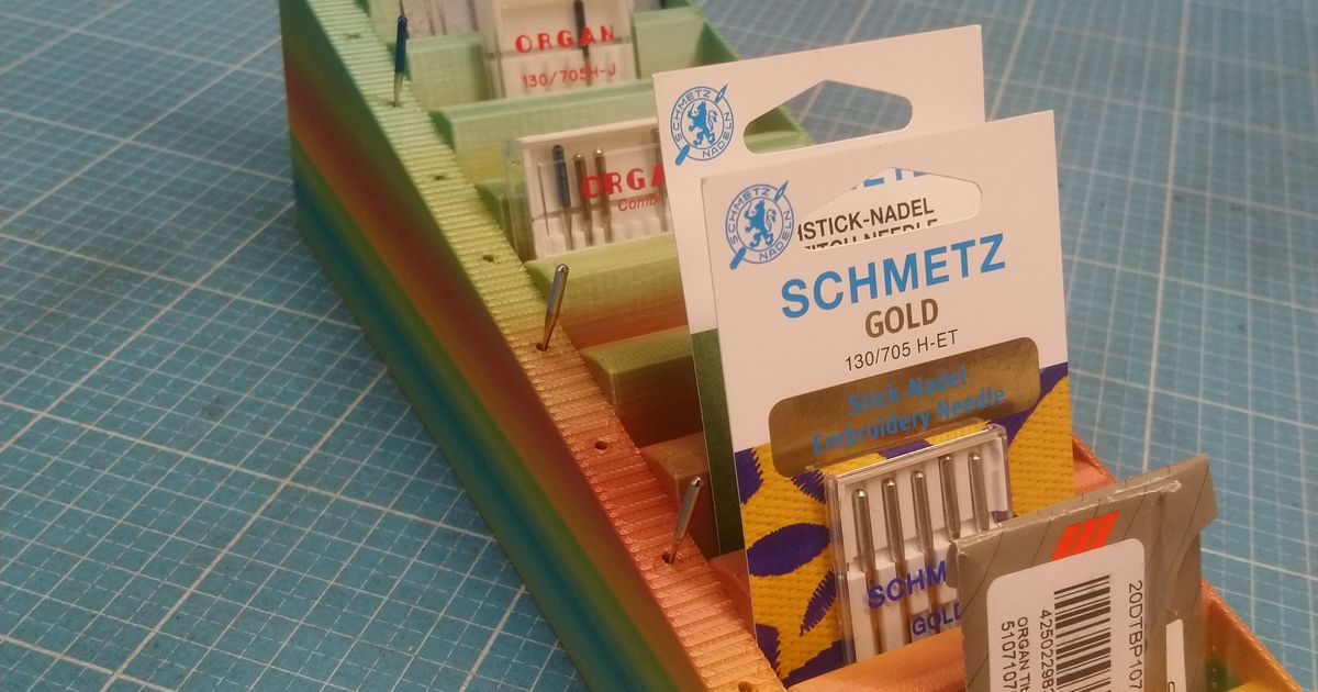 sewing/ embroidery needle tray by GodnamedThor Download free STL