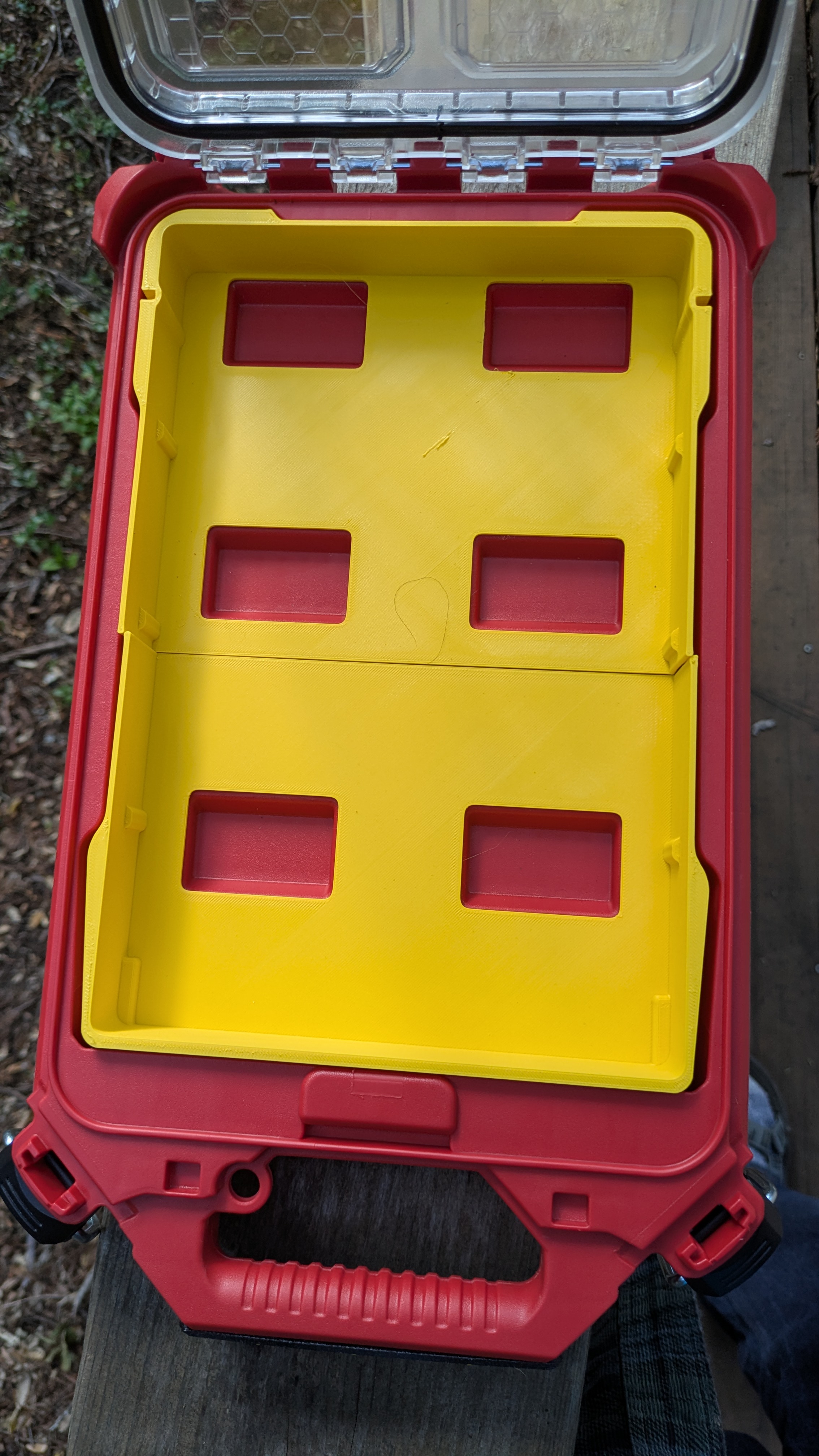 Milwaukee Packout Slim Low Profile Compact Organizer Insert with recess and holes