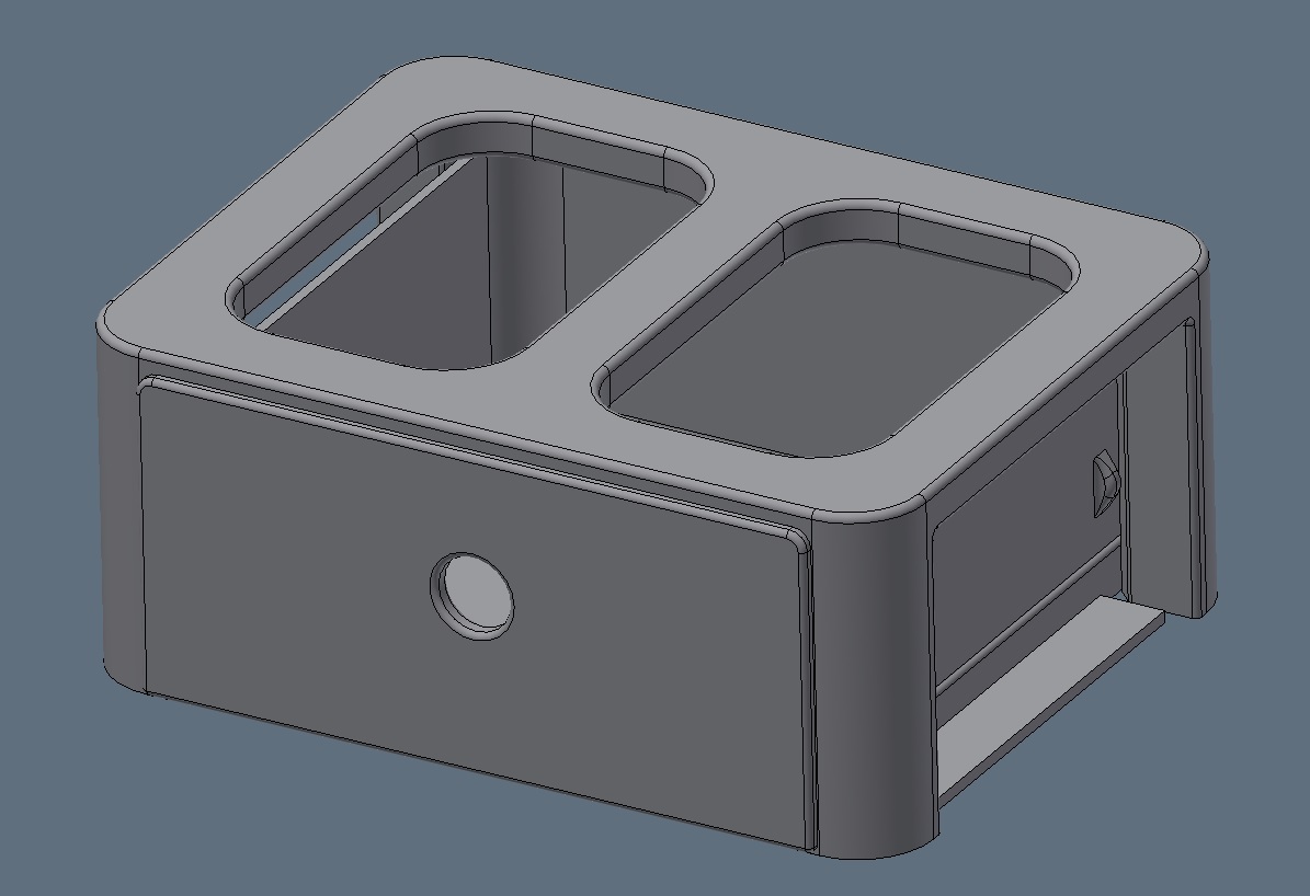 Monitor stand with drawer 3D model