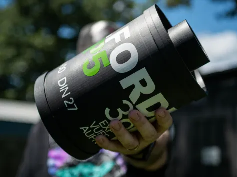 Decorative oversized 35mm film canister