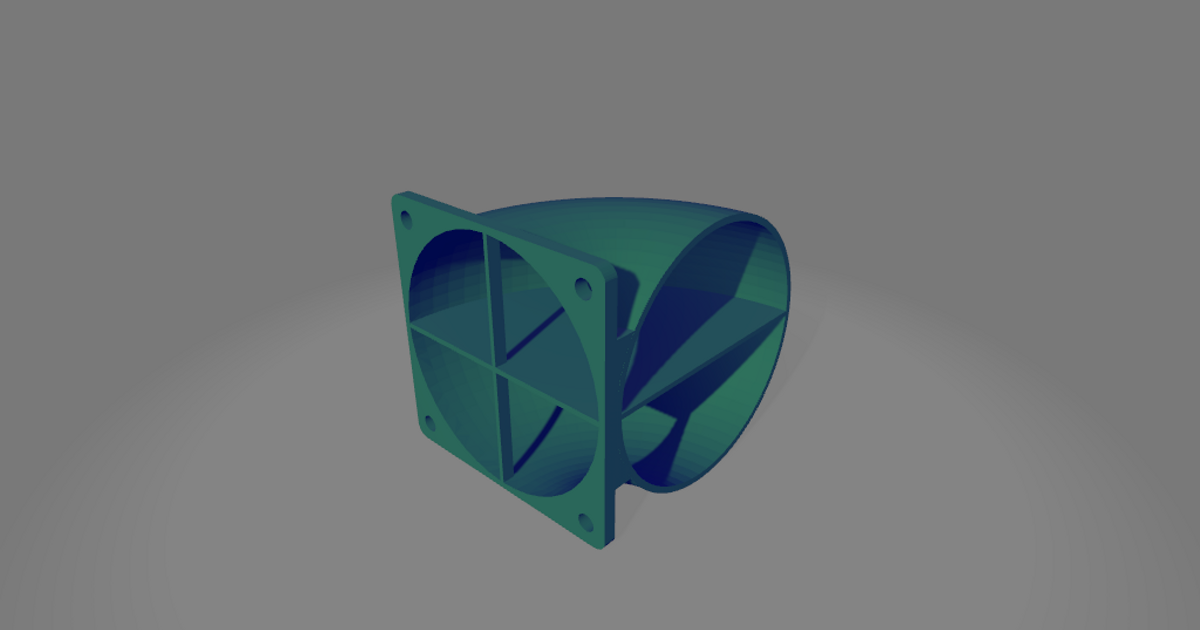 Angled (90deg) fan duct for 60mm fan by JGFTW | Download free STL model ...