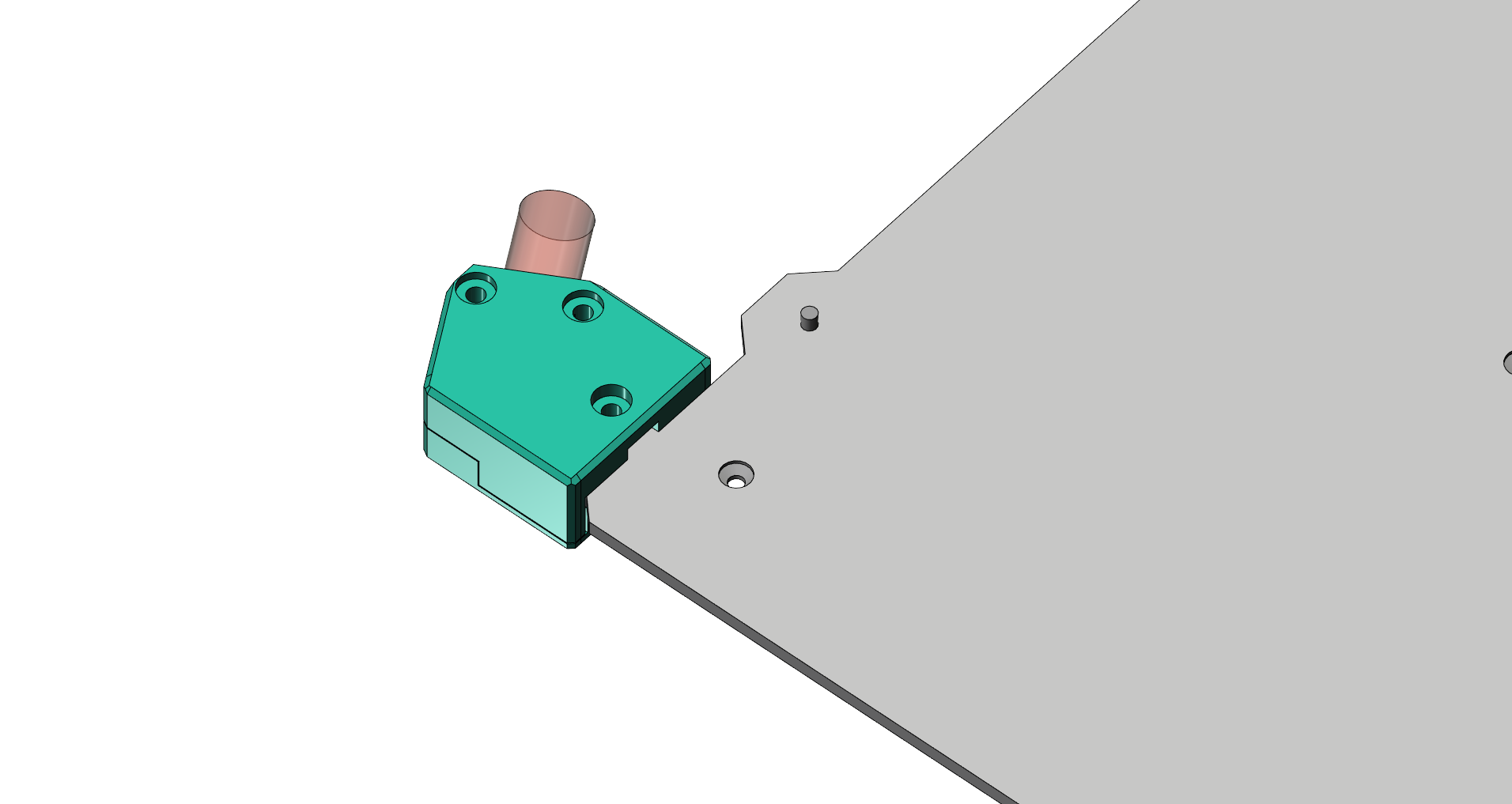 MK52 heatbed cable tunnel housing