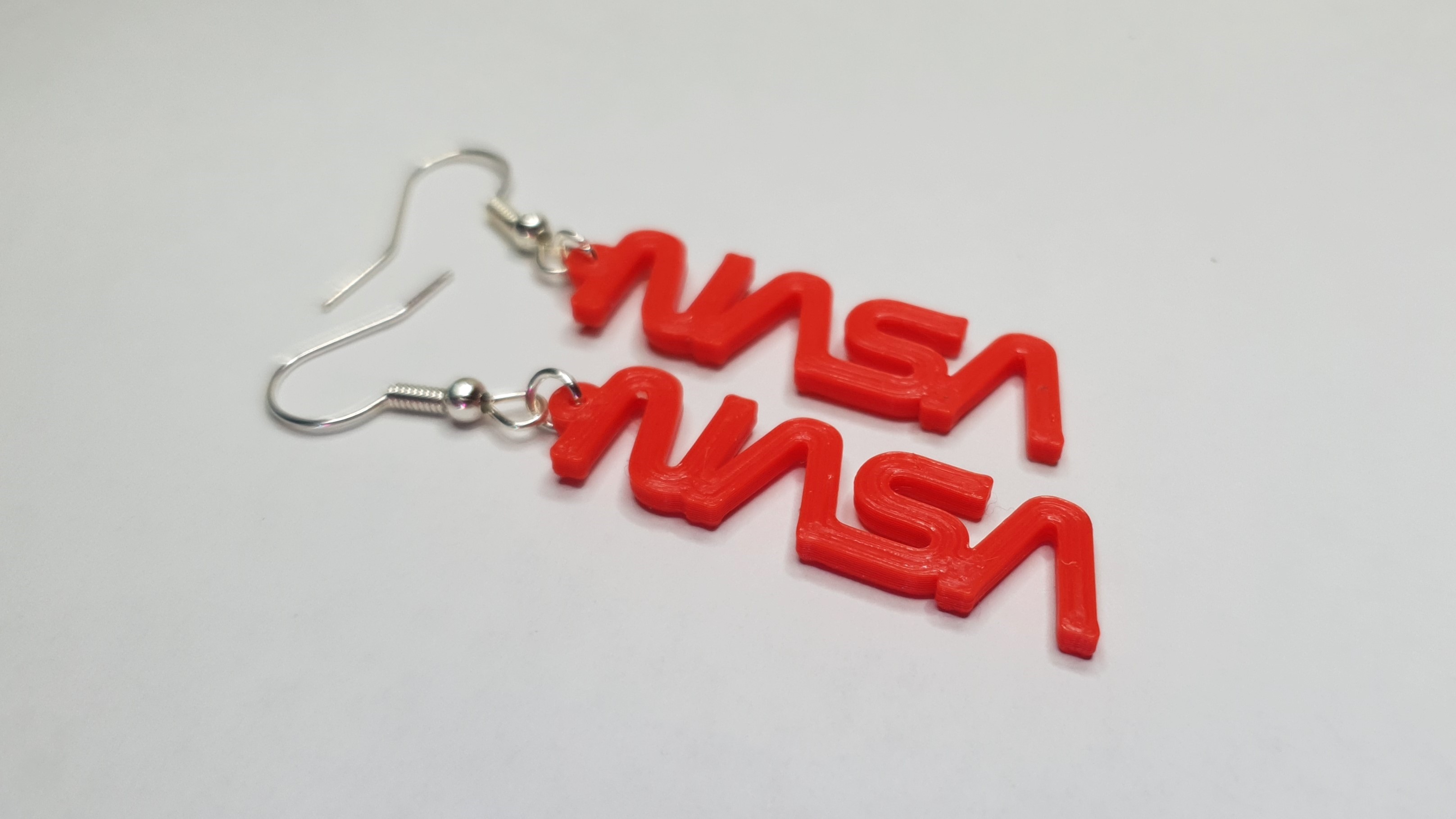 NASA Earrings - Worm Logo