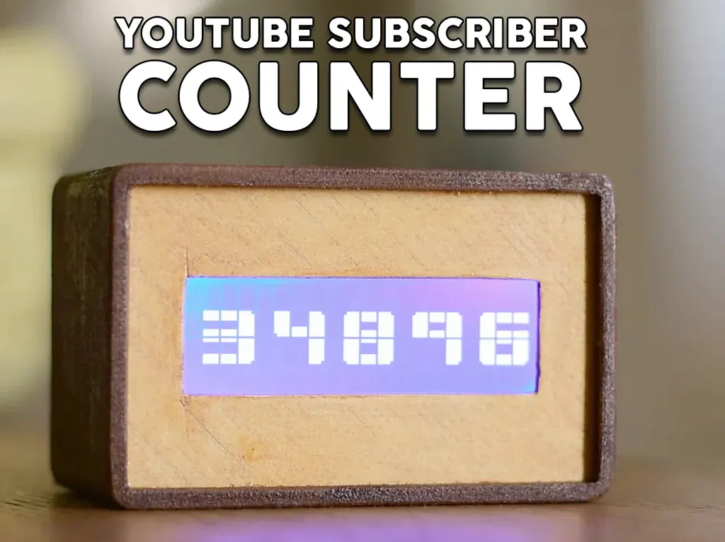 YouTube Subscriber Counter Retro using Arduino and an ESP8266