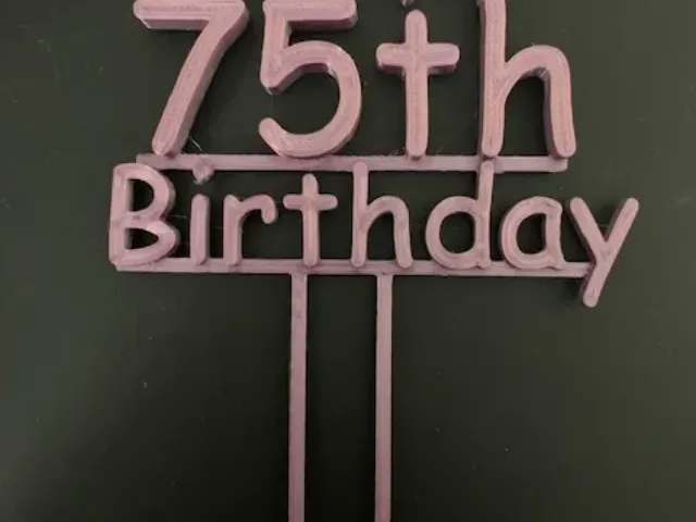 Happy 75th Birthday cake topper