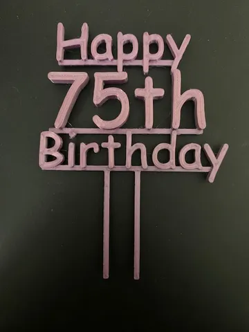 Happy 75th Birthday Cake Topper 1pc Glitter Cake Topper - Etsy | Happy 75th  birthday, Birthday cake toppers, 75 birthday cake