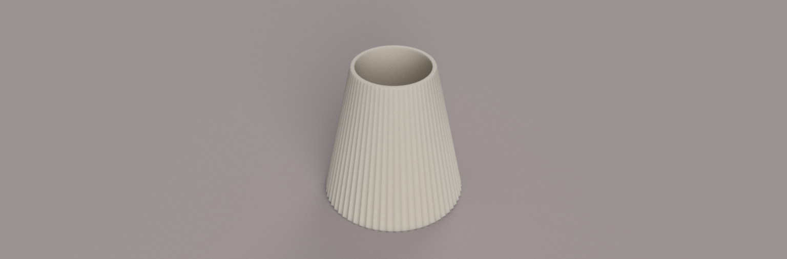simple cone vase or pot