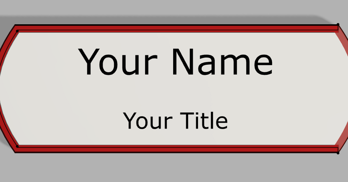 Office Cube/Wall Name Plate by reNICKulous13 Download free STL model