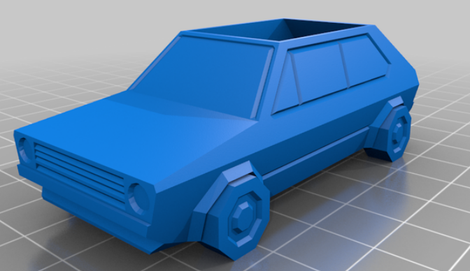 Draining Mk1 Golf Low Poly Planter