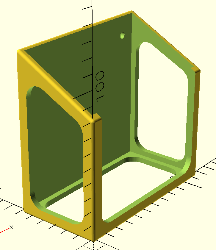 OpenScad Object to hang rectangular things from the wall