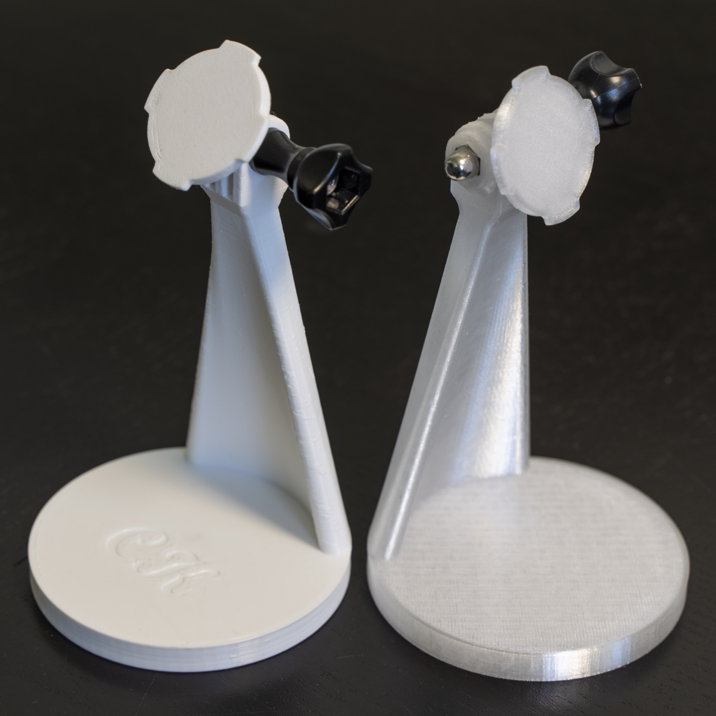 Stand with GoPro mount and QuadLock adapter for phones