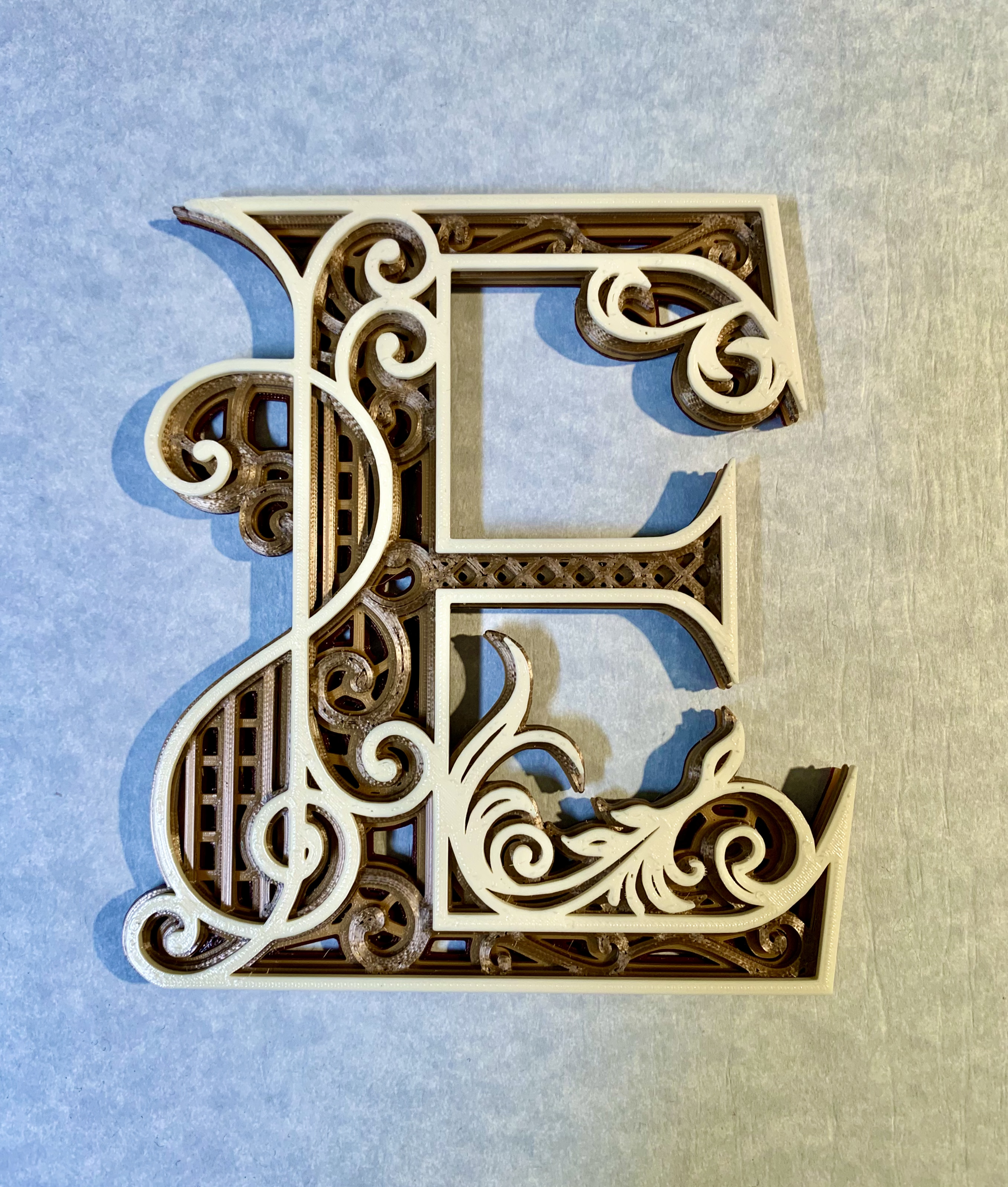 Ornate letter E Monogram