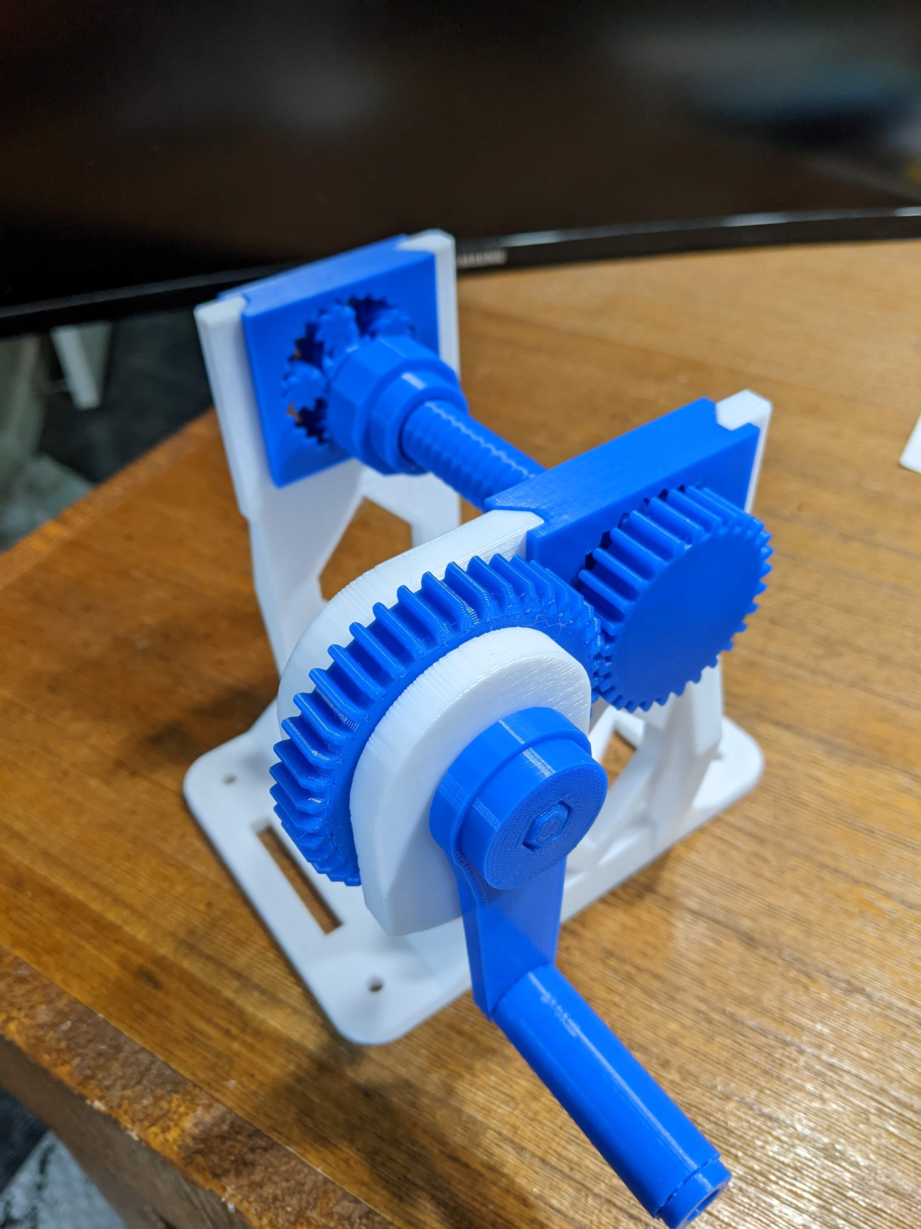 MUCH Improved Spool Winder - Helical Gears by SDHayes, Download free STL  model