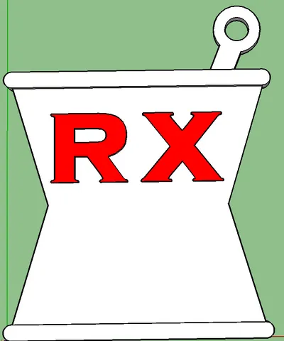 RX Name tag or keychain