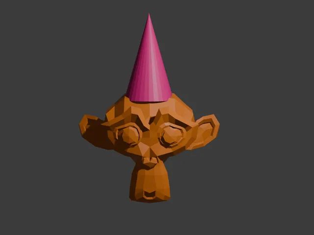 Monkey Wearing Party Hat