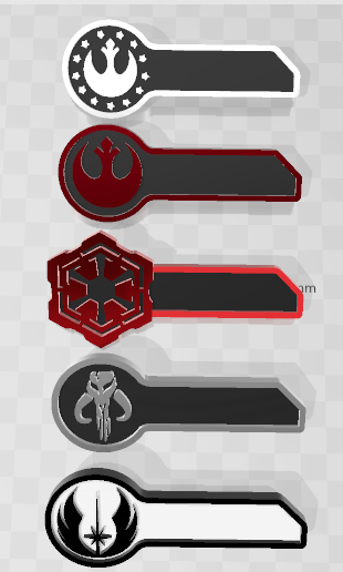 Star Wars themed Name Tags by Mad_Cat_29 | Download free STL model ...