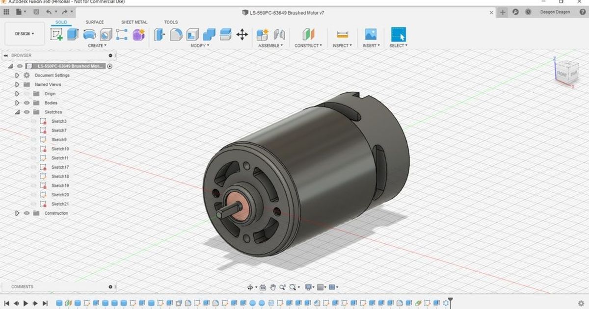 LS-550PC-63649 Brushed Motor Reference Model by deagon | Download free ...