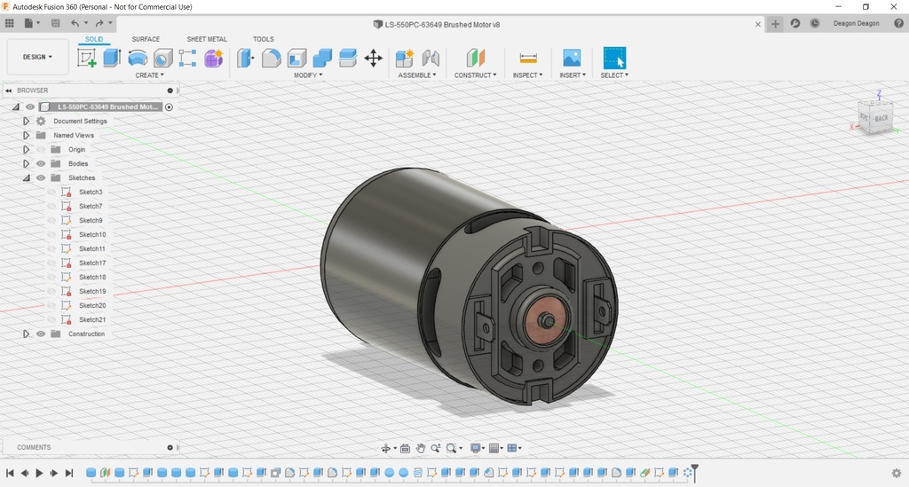 LS-550PC-63649 Brushed Motor Reference Model by deagon | Download free ...