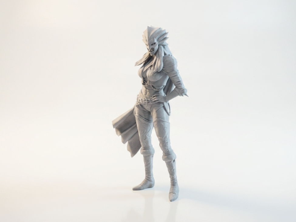 Masked Lady Figurine Female Character 3D Printable