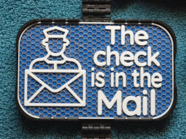 Check is in the Mail sign