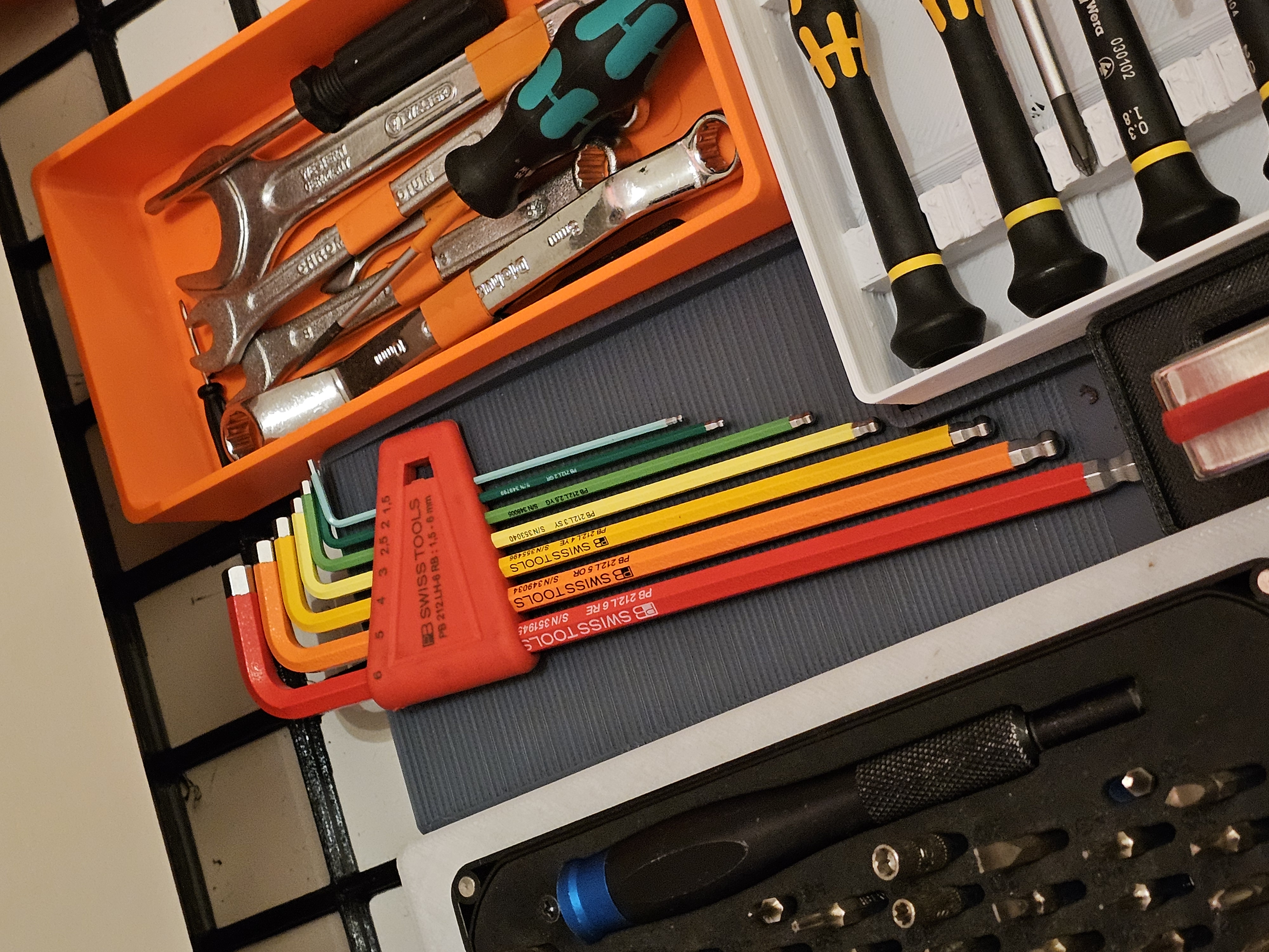Gridfinity 5x2 PB Swiss Tools Allen Key Set Holder