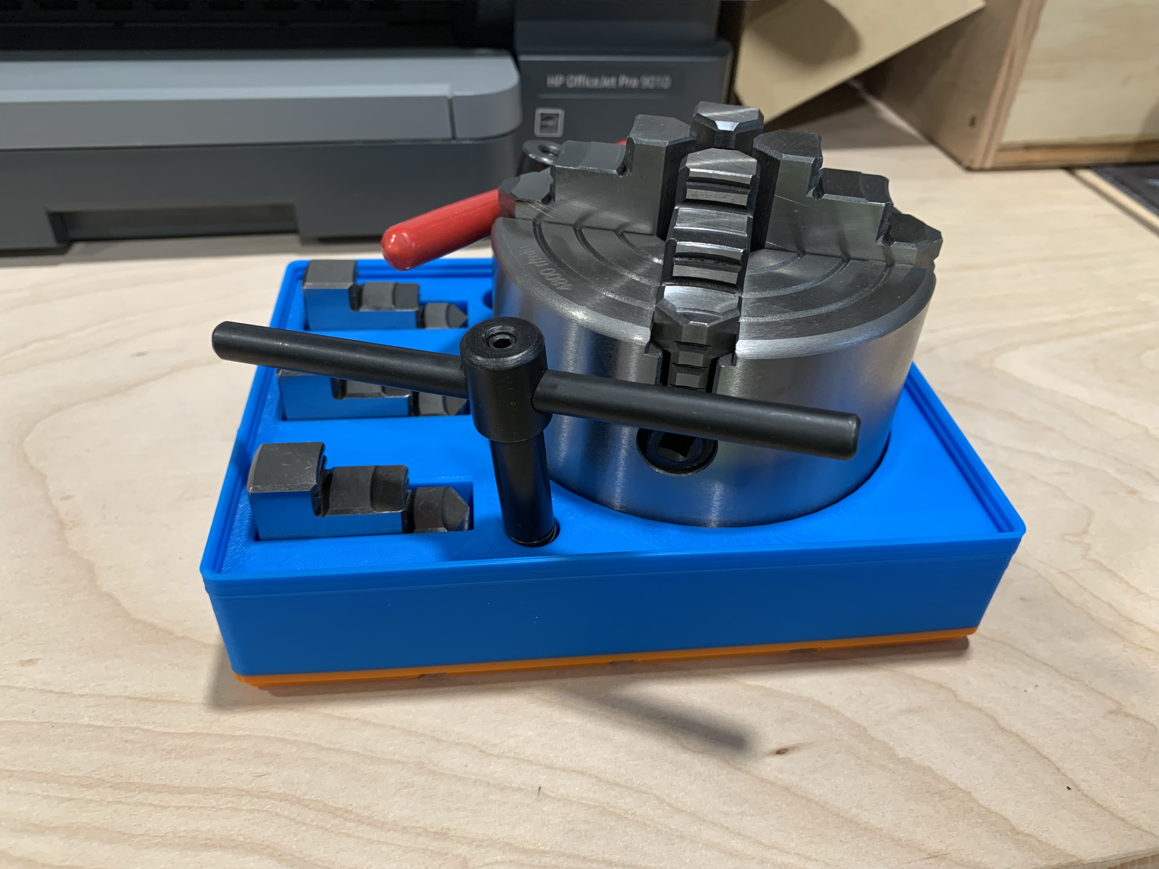 Gridfinity 4" Lathe Chuck holder by nicklmade Download free STL model