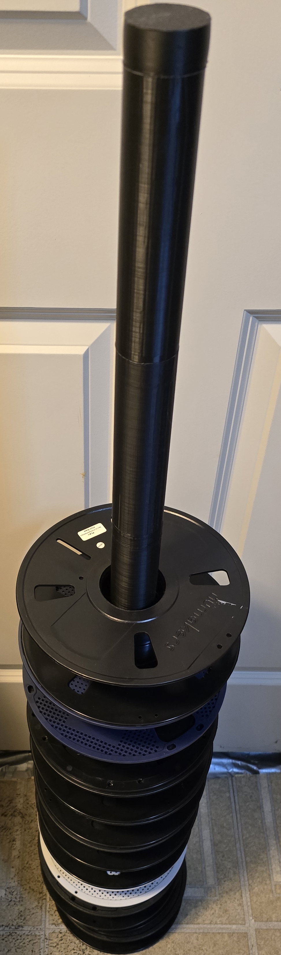 Miniatura 2 do modelo 3D Stackable Empty Filament Spool Storage Stand, Threaded Base + Modular Rods