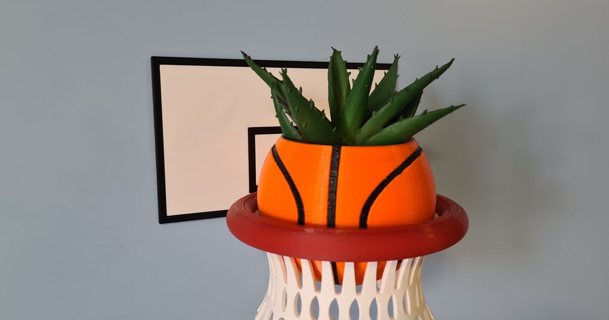 BasketBall Flower Pot by Wilko_SLO Download free STL model