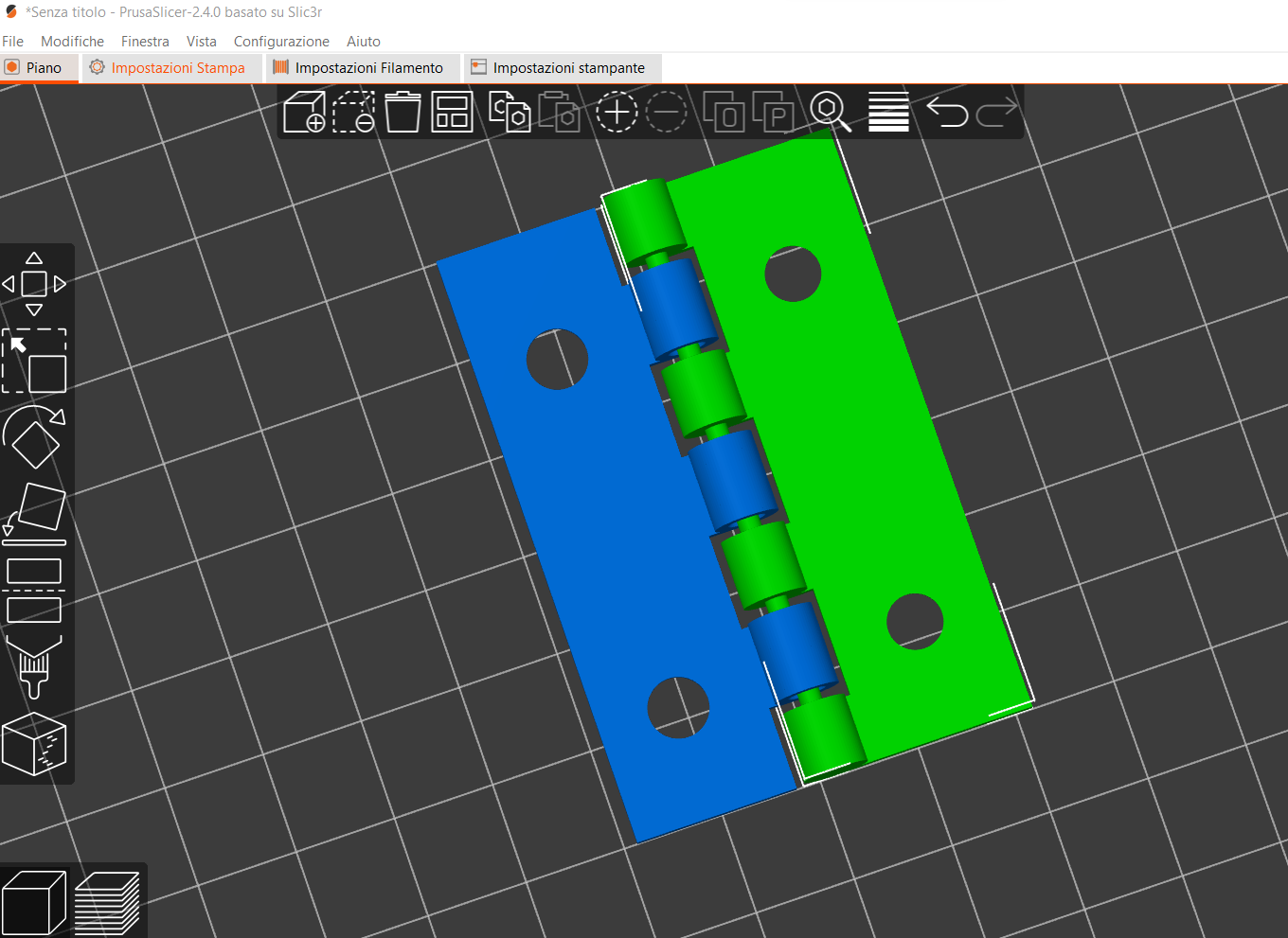cerniera parametrica modificabile / parametrics hinge