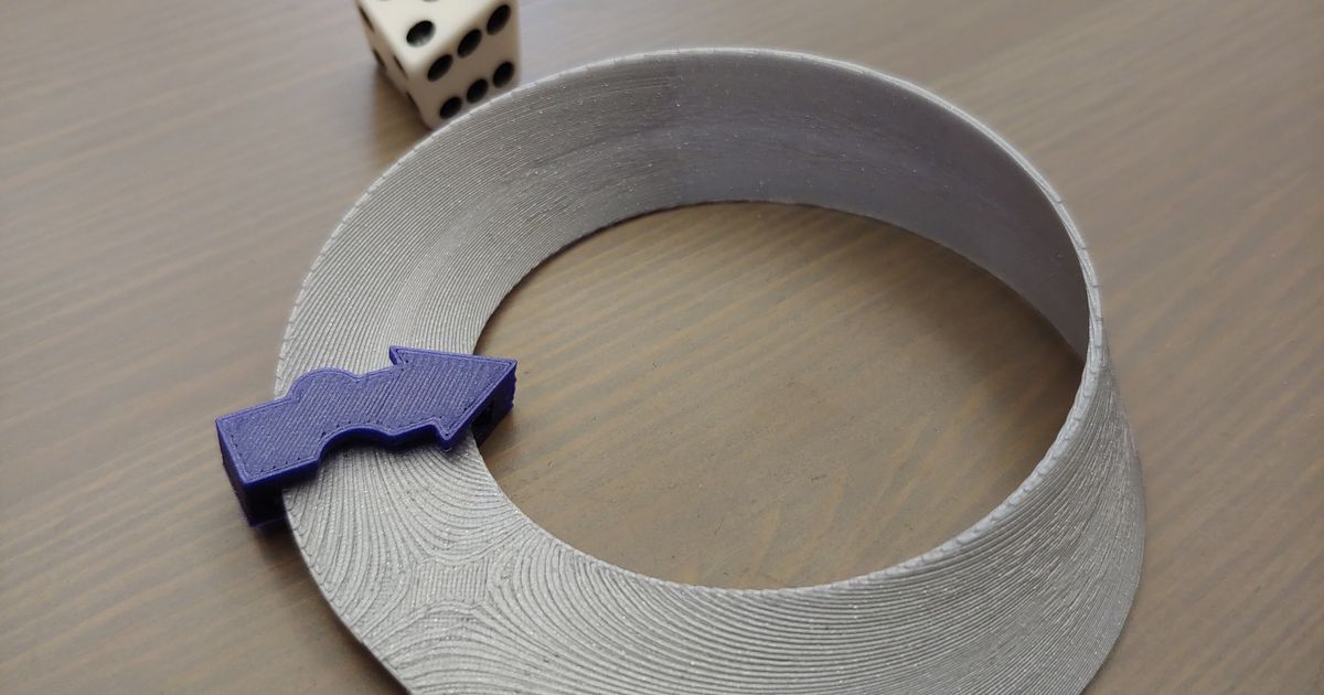Mobius strip with arrow, math demonstration of nonorientability by Wes ...