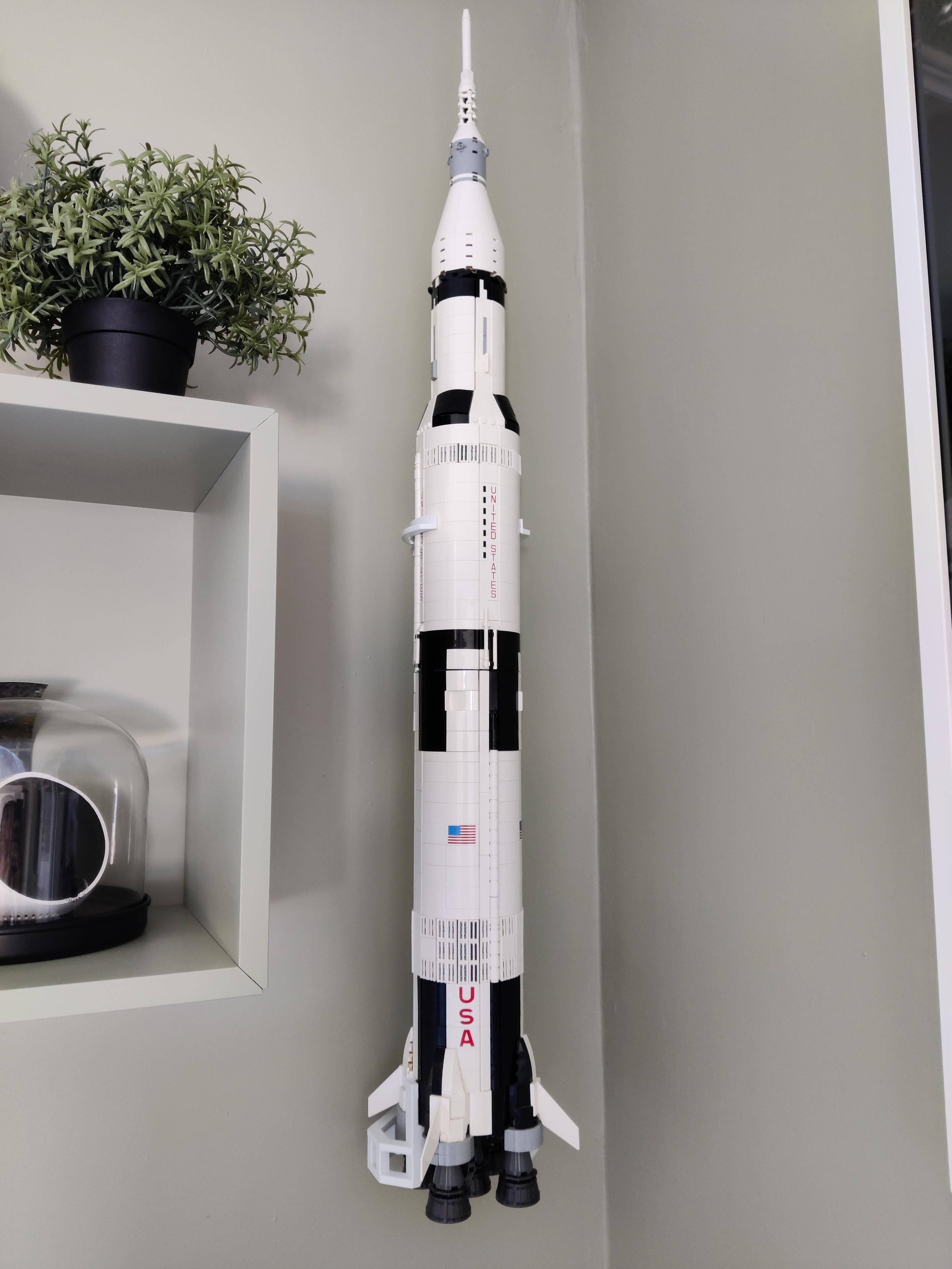 Lego Saturn V wall mount