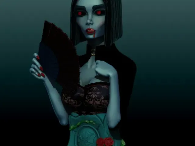 Vampire Goth Girl Bust