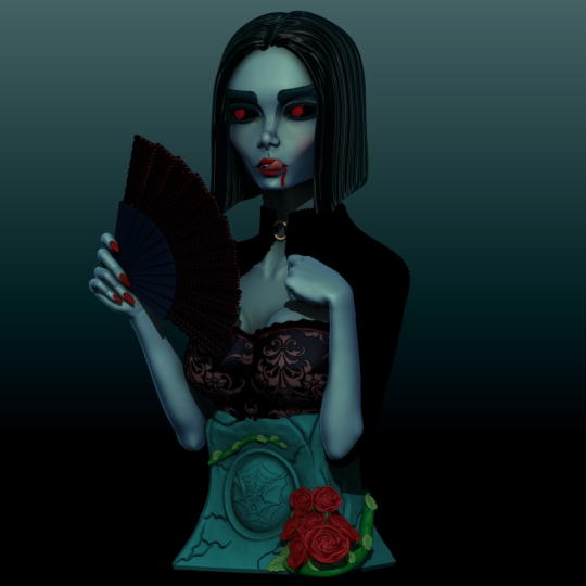 Vampire Goth Girl Bust