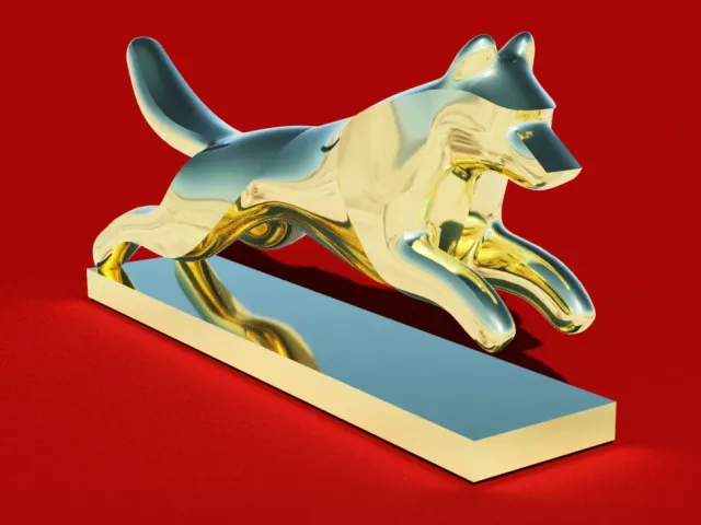 Jumping Dog Statue (no support)