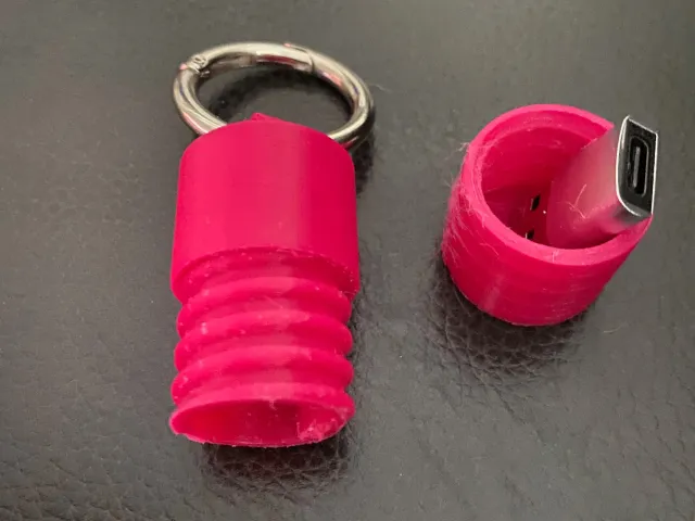 Screwable Pill Container with Key Chain Hole