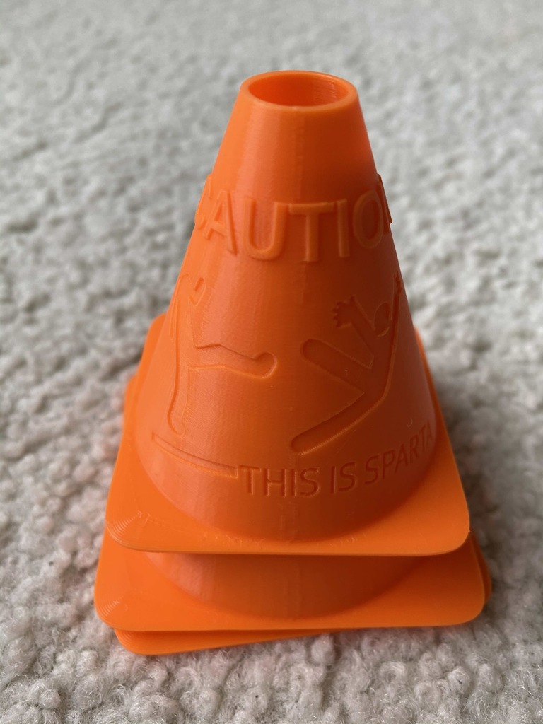 Traffic Cone - Caution This is Sparta