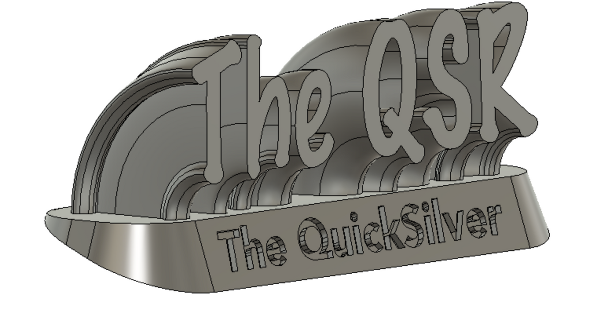 Sweeping Name w/ Title by The QuickSilver Download free STL model