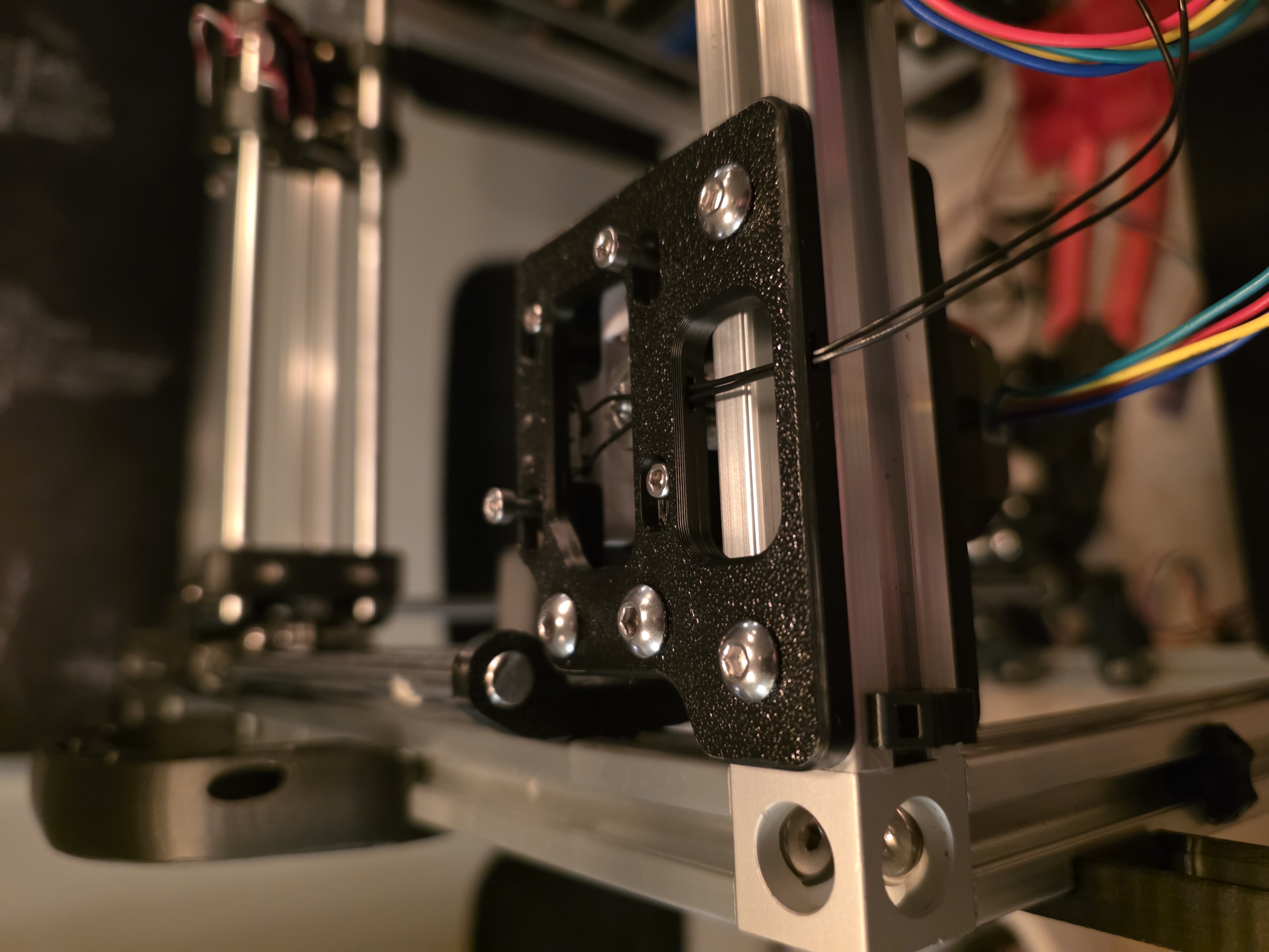 Voron Legacy A Drive top with endstop wire route