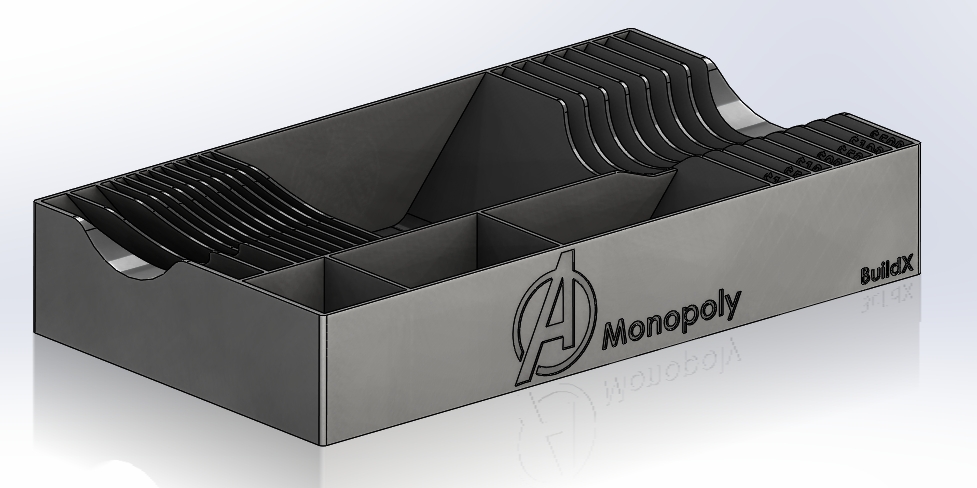 [Remix] Monopoly Organizer Tray/Inlay - Avengers Edition "Shield HQ"