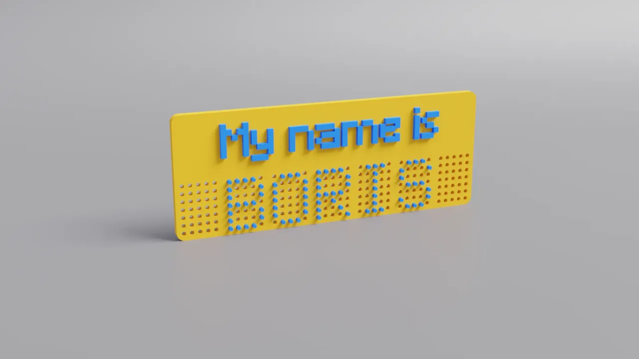 Digital Letters Name Card by Kyboky | Download free STL model ...